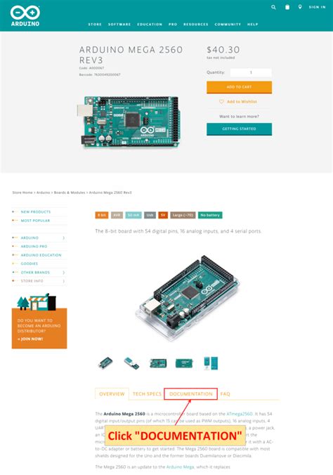 arduino mega specs|Arduino Mega 2560 R3 (Rev3): Review the Specs.